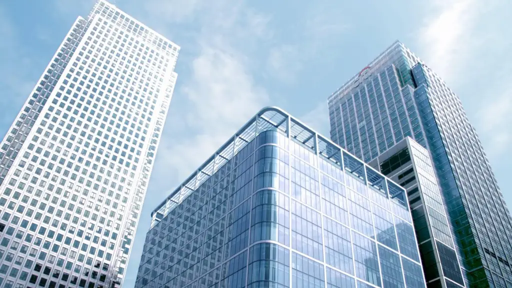 Clouds over glass towers